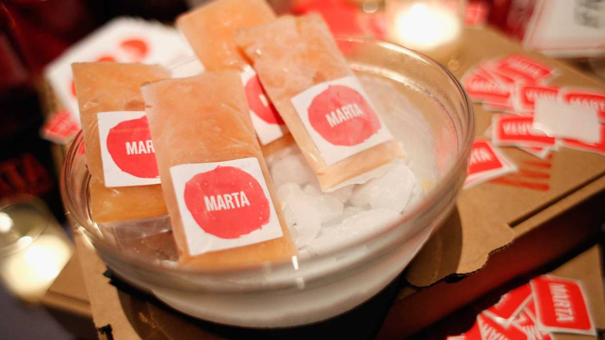 Negroni freeze pops from Maialino and Marta are displayed at the 2016 New York Taste presented by Citi hosted by New York Magazine on Nov. 1, 2016