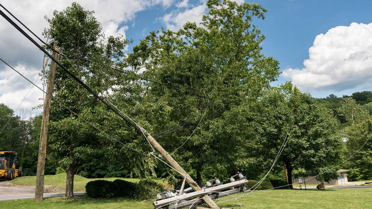Neighbors are being credited with rescuing a senior citizen after a downed power line ignited a raging house fire on Tuesday afternoon in Macomb County.