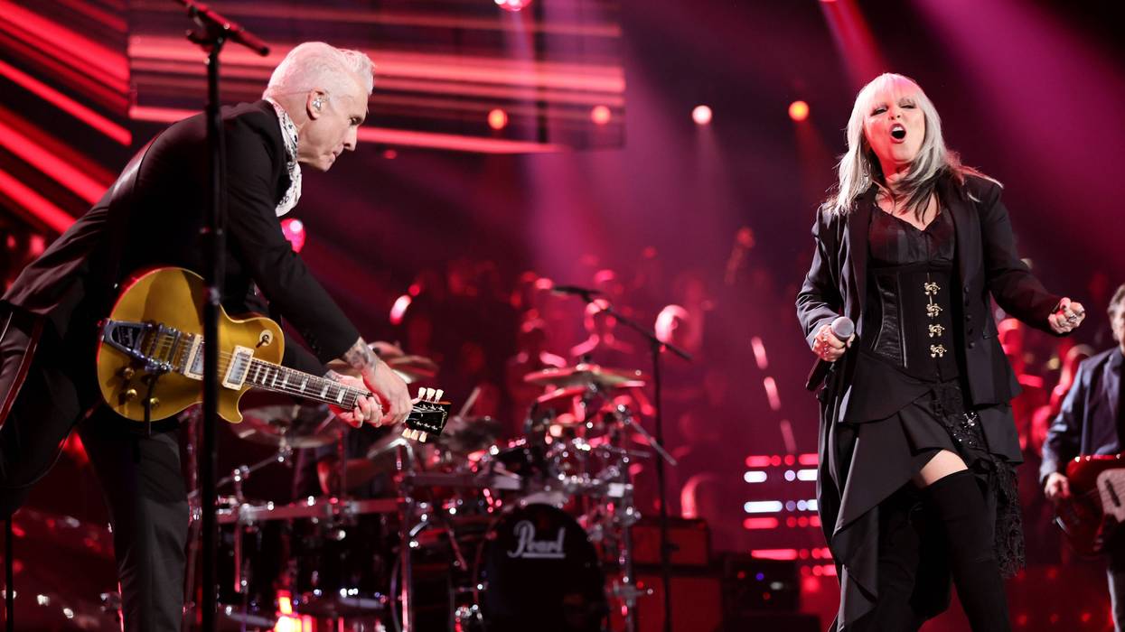 Neil Giraldo and Pat Benatar perform onstage during the 37th Annual Rock & Roll Hall of Fame Induction Ceremony at Microsoft Theater on November 05, 2022 in Los Angeles, California.