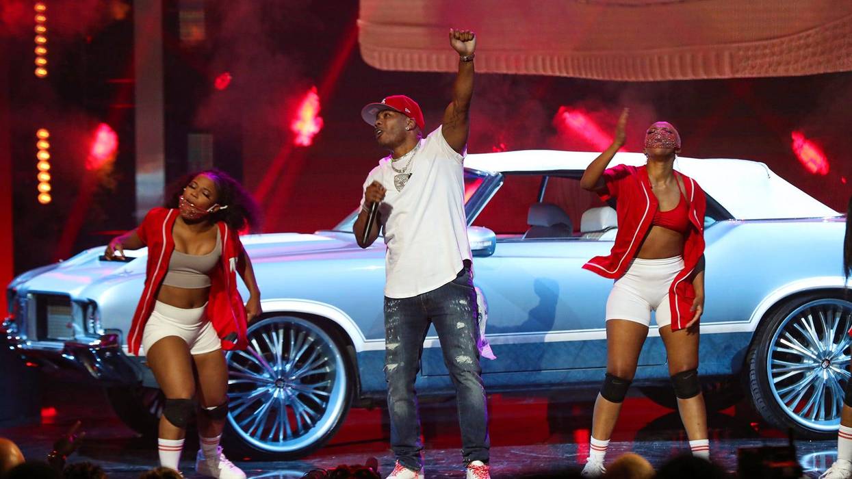 Nelly performs onstage during the 2021 BET Hip Hop Awards