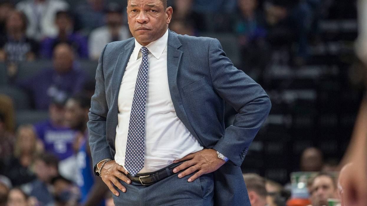 New 76ers head coach Doc Rivers in 2017