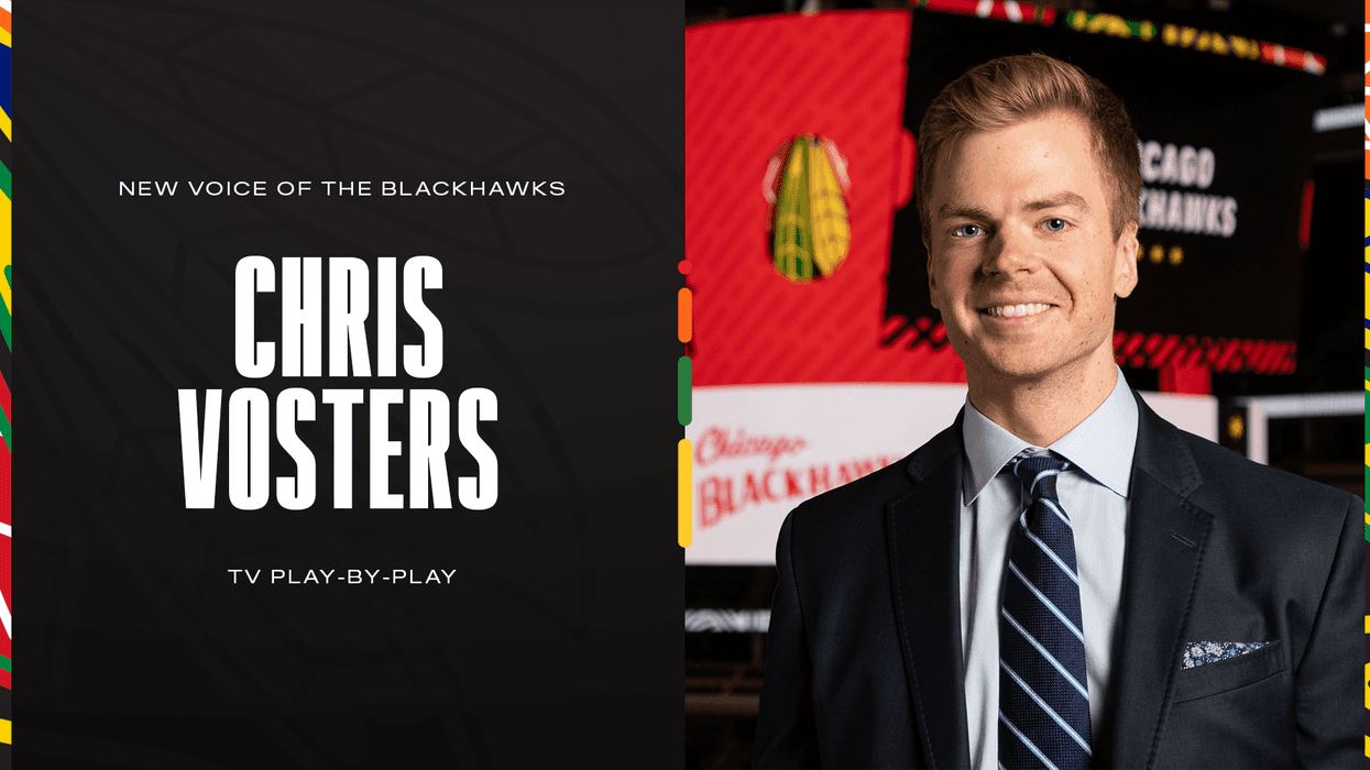 New Blackhawks television play-by-play announcer Chris Vosters