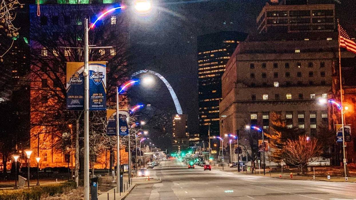 New downtown STL lights