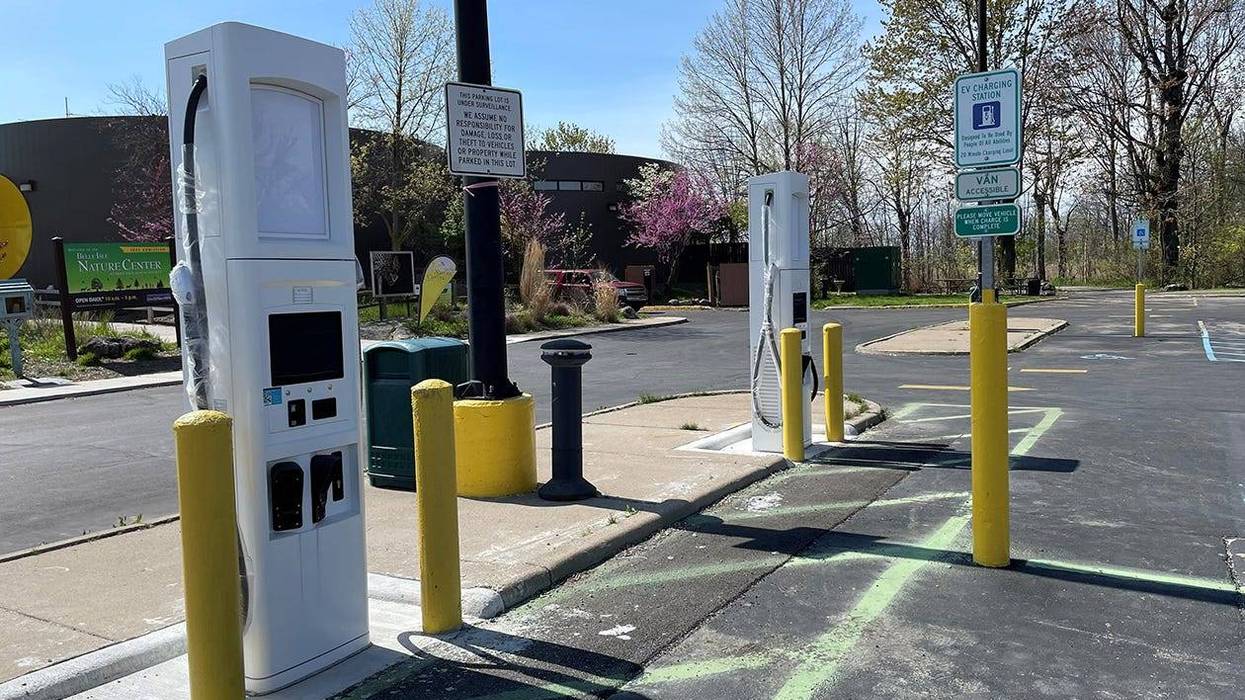new fast EV chargers on Detroit's Belle Isle