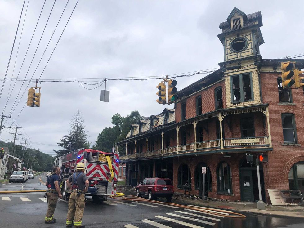 New Hartford House post-fire