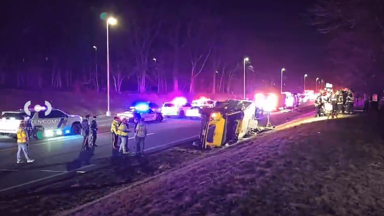 New Jersey State Police said 15 people, including the driver and 14 young adults, were treated for injuries from the Monday night crash