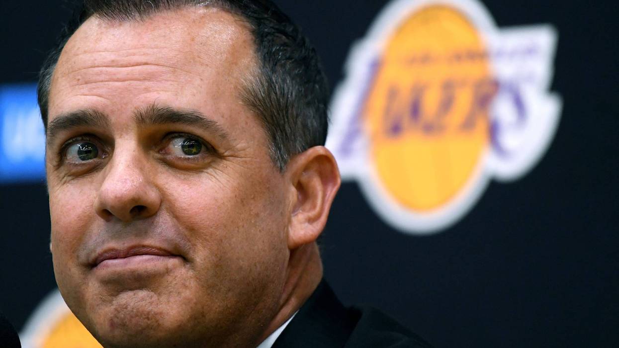 New Los Angeles Lakers head coach Frank Vogel speaks to media at a press conference at UCLA Health Training Center on May 20, 2019 in El Segundo, California.