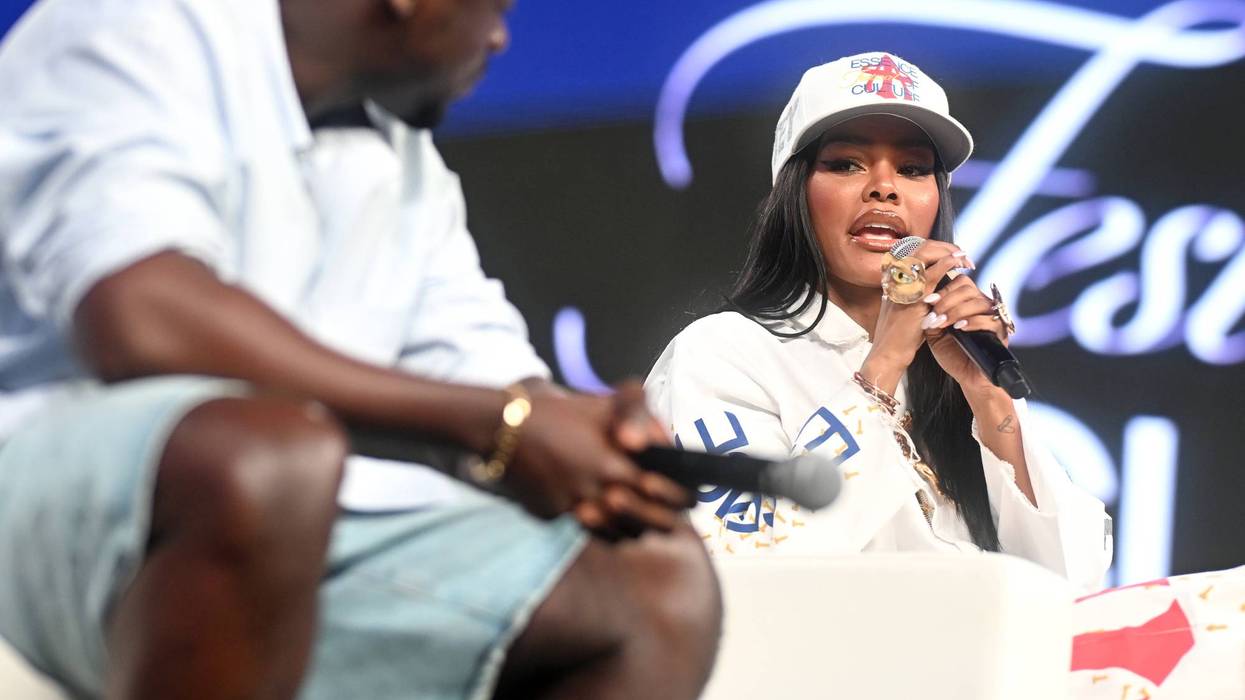 NEW ORLEANS, LOUISIANA - JULY 04: (L-R) Daniel Kaluuya and Teyana Taylor speak onstage during the 2026 ESSENCE Festival of Culture® presented by Coca-Cola® at Ernest N. Morial Convention Center on July 04, 2026 in New Orleans, Louisiana. (Photo by Paras Griffin/Getty Images for ESSENCE)