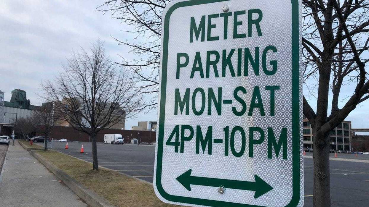 New parking sign added on Columbia Street in Buffalo. January 2, 2019 (WBEN Photo/Mike Baggerman)