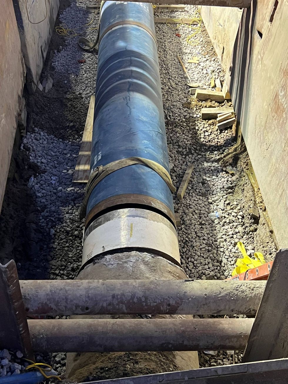 New pipe installed