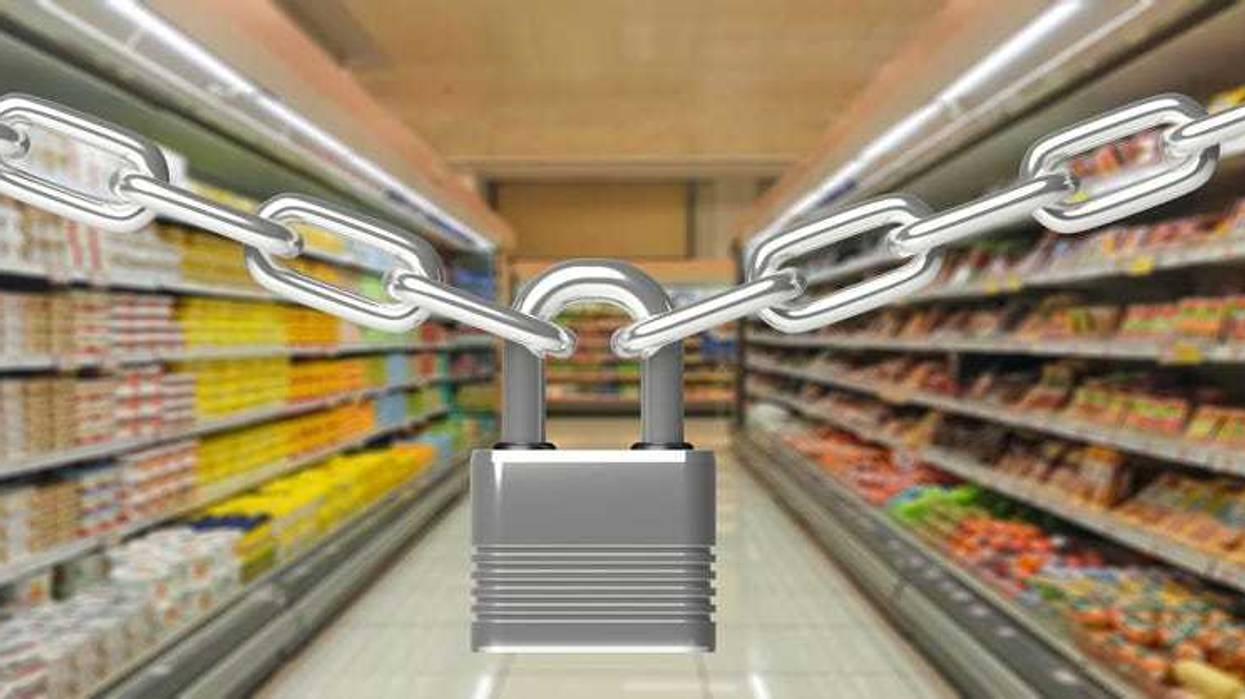 New security measures at the Western Addition Safeway in San Francisco.