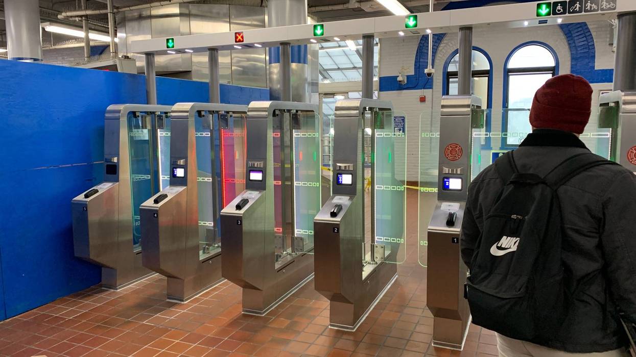 New subway gates at 69th Street Transportation Center
