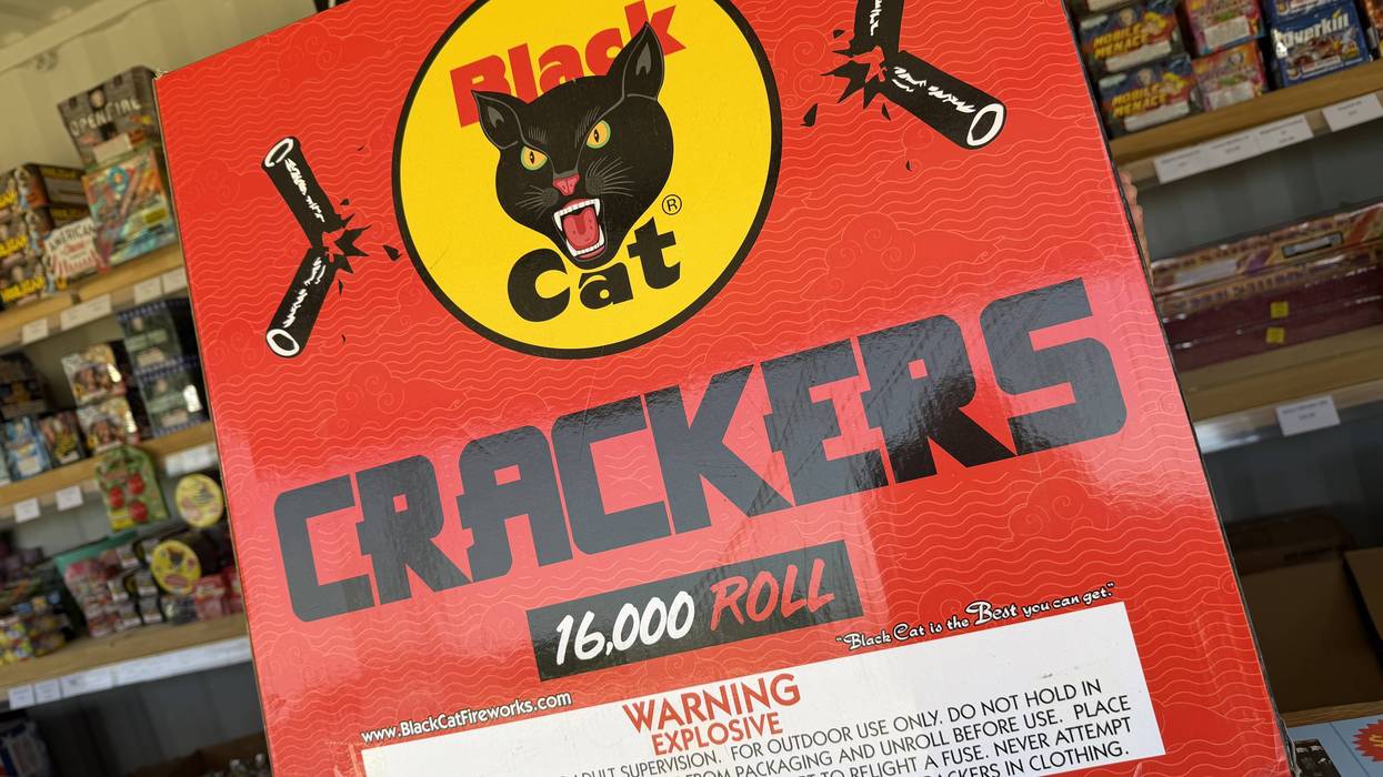 New this year, a roll of 16,000 firecrackers. Light it, and it will take an estimated 20 minutes for all of them to detonate!