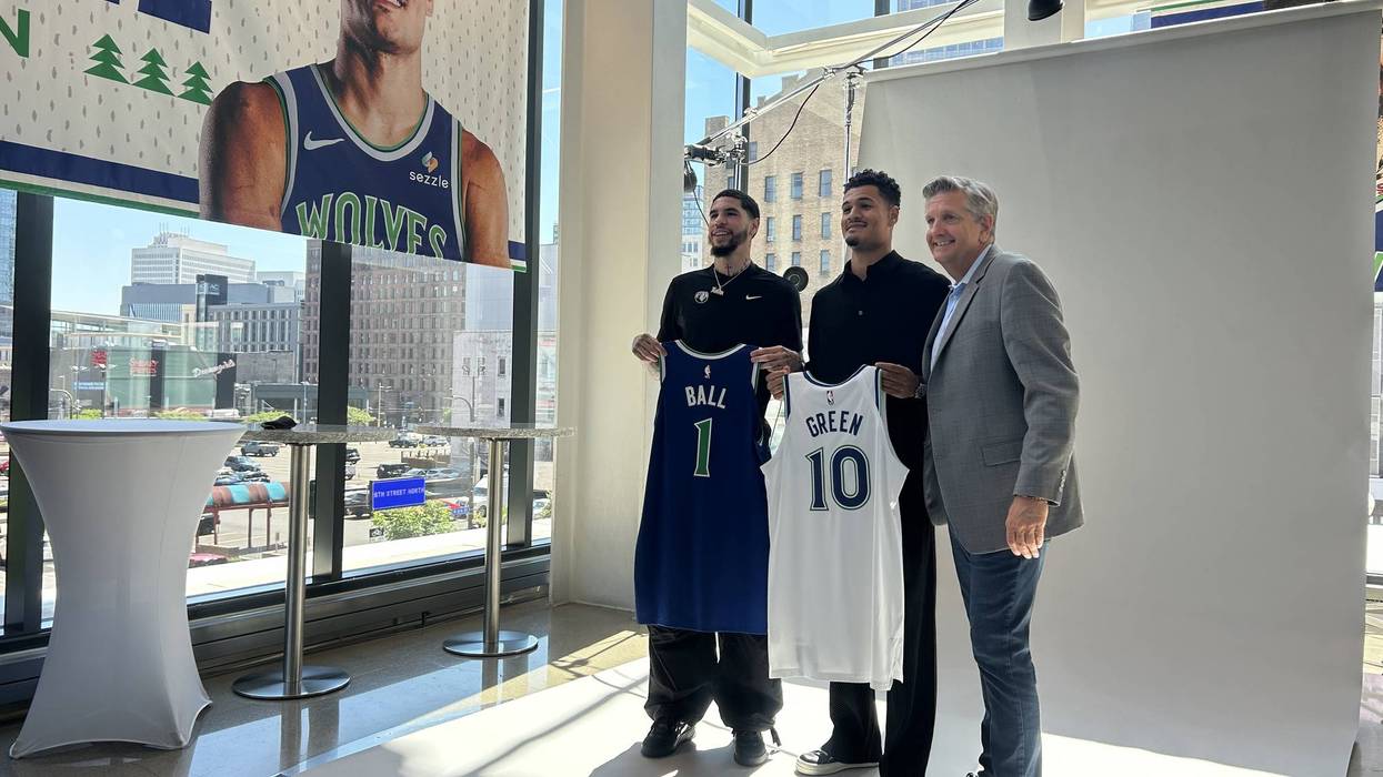 Timberwolves roll out the red carpet for newly acquired players LaMelo Ball and Josh Green