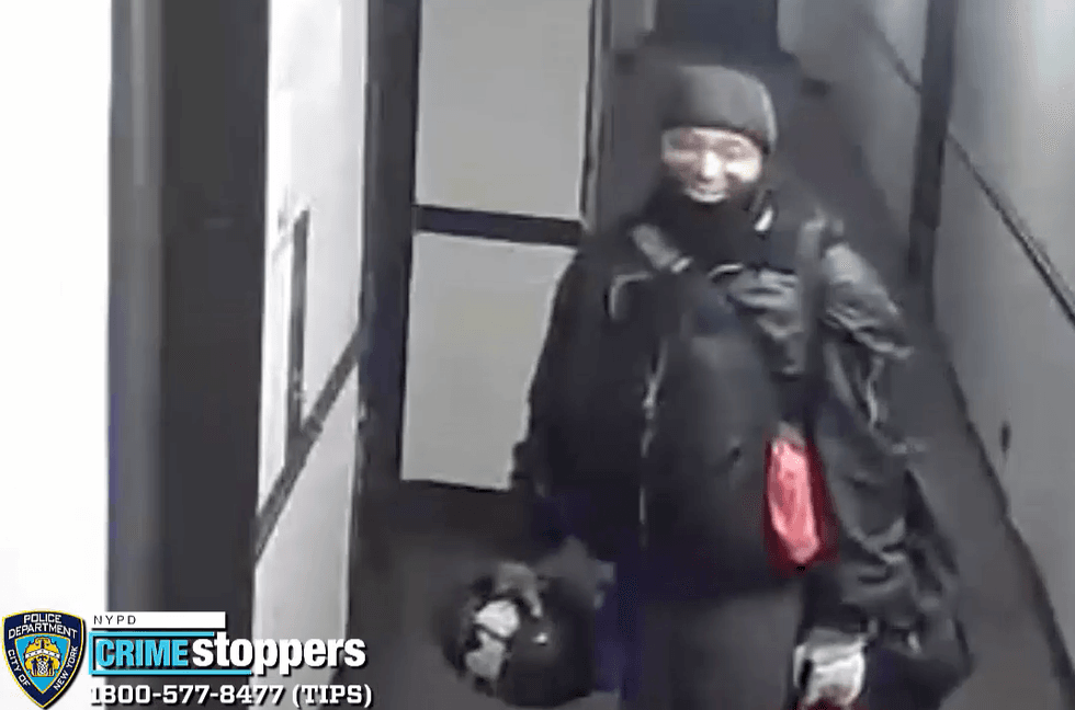New video shows the suspect in a hallway of a building LeFrak City in Elmhurst