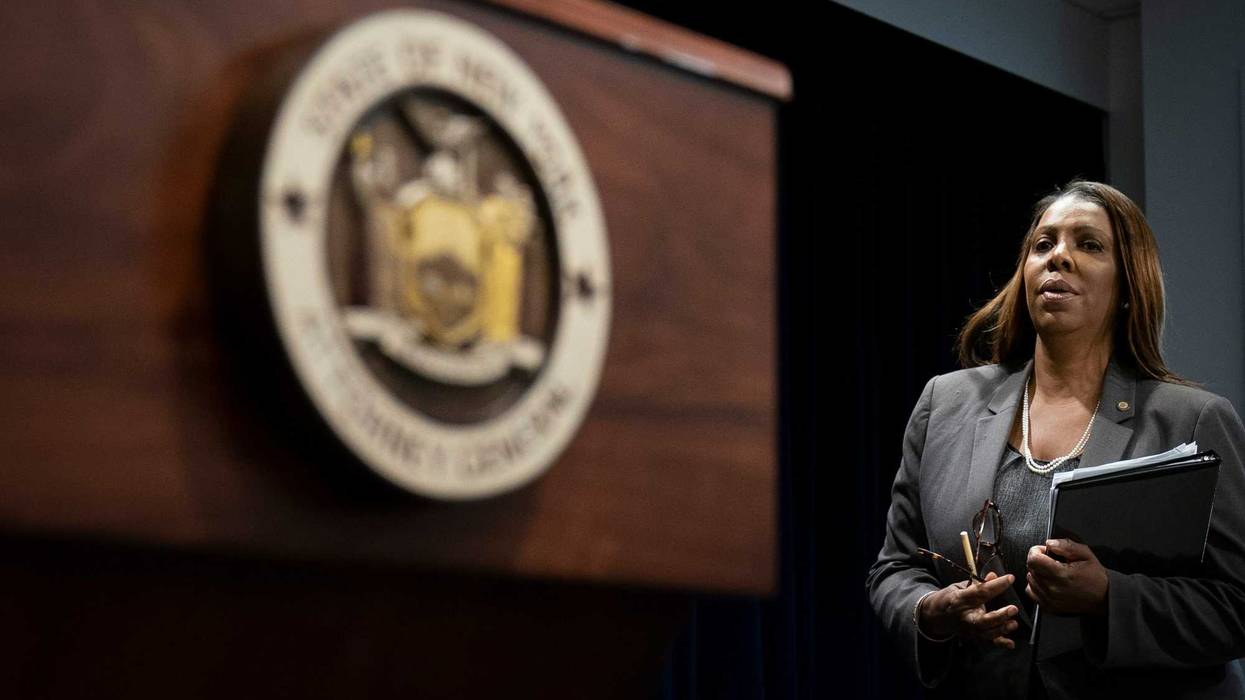 New York Attorney General Letitia James arrives for a press conference, June 11, 2019 in New York City.