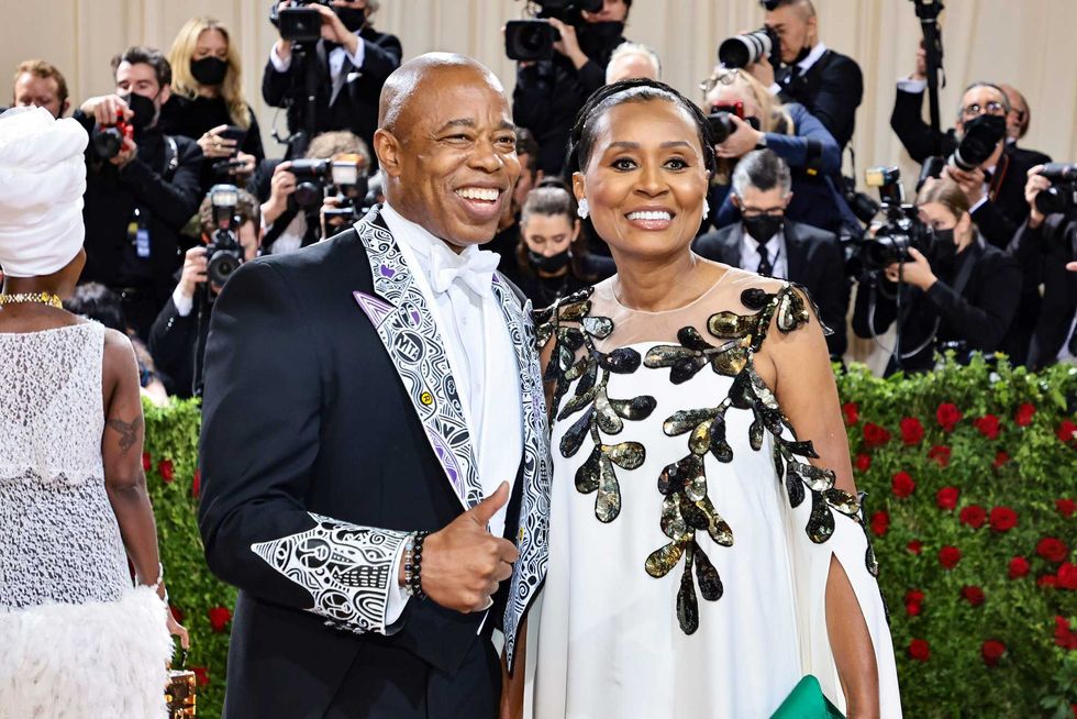 New York City Mayor Eric Adams and Tracey Collins attend The 2022 Met Gala Celebrating "In America: An Anthology of Fashion" at The Metropolitan Museum of Art on May 02, 2022 in New York City.