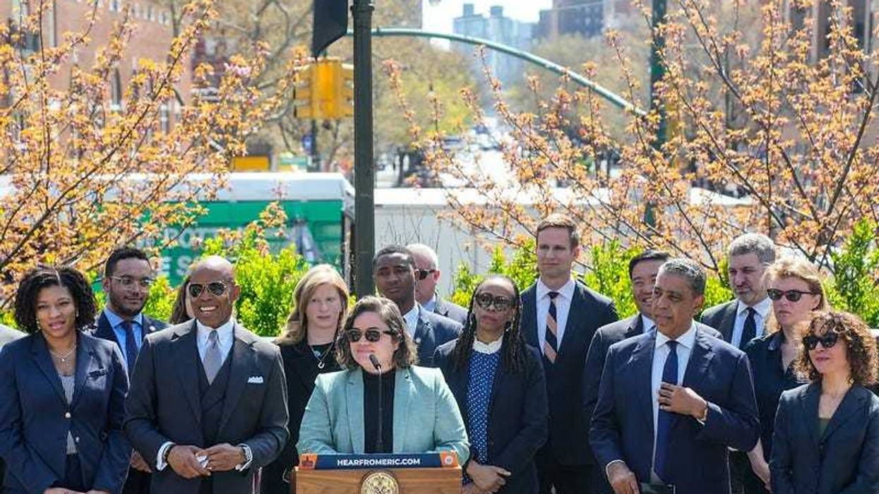 New York City Mayor Eric Adams announces the appointment of Kathleen Corradi as the city’s first-ever citywide director of rodent mitigation, also known as the ‘rat czar' during a press conference in St. Nicolas Park in Harlem on Wednesday, April 12, 2023.