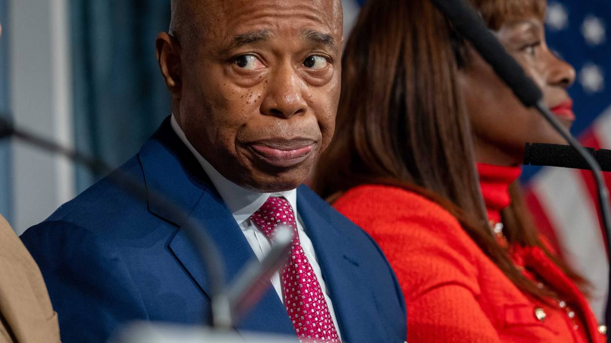 New York City Mayor Eric Adams attends a news conference on November 14, 2023 in New York City.
