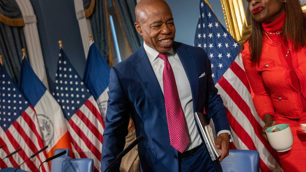 New York City Mayor Eric Adams attends a news conference on November 14, 2023 in New York City.