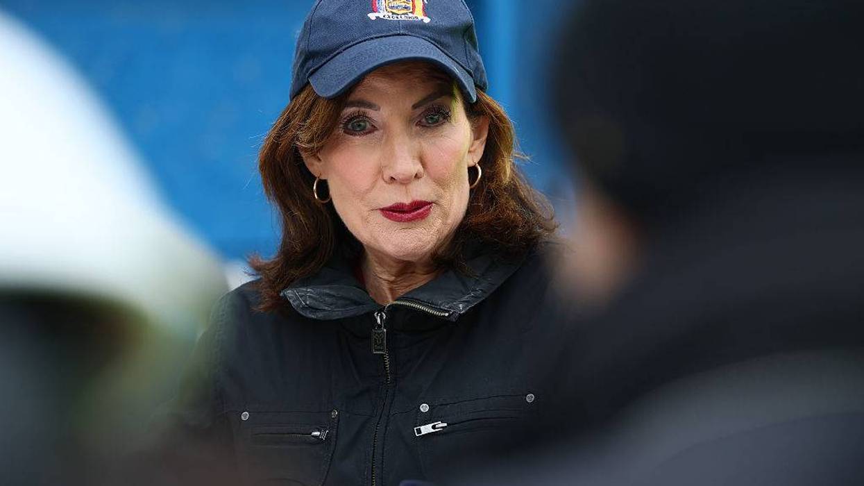 New York Gov. Hochul Meets With Gateway Project Construction Workers In New York City