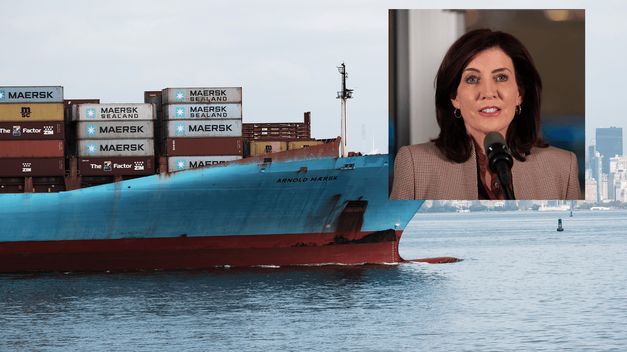 New York Governor Kathy Hochul speaks during a press conference to announce new subway safety measures at NYCTA Rail Control Center on March 6, 2024 in New York City.