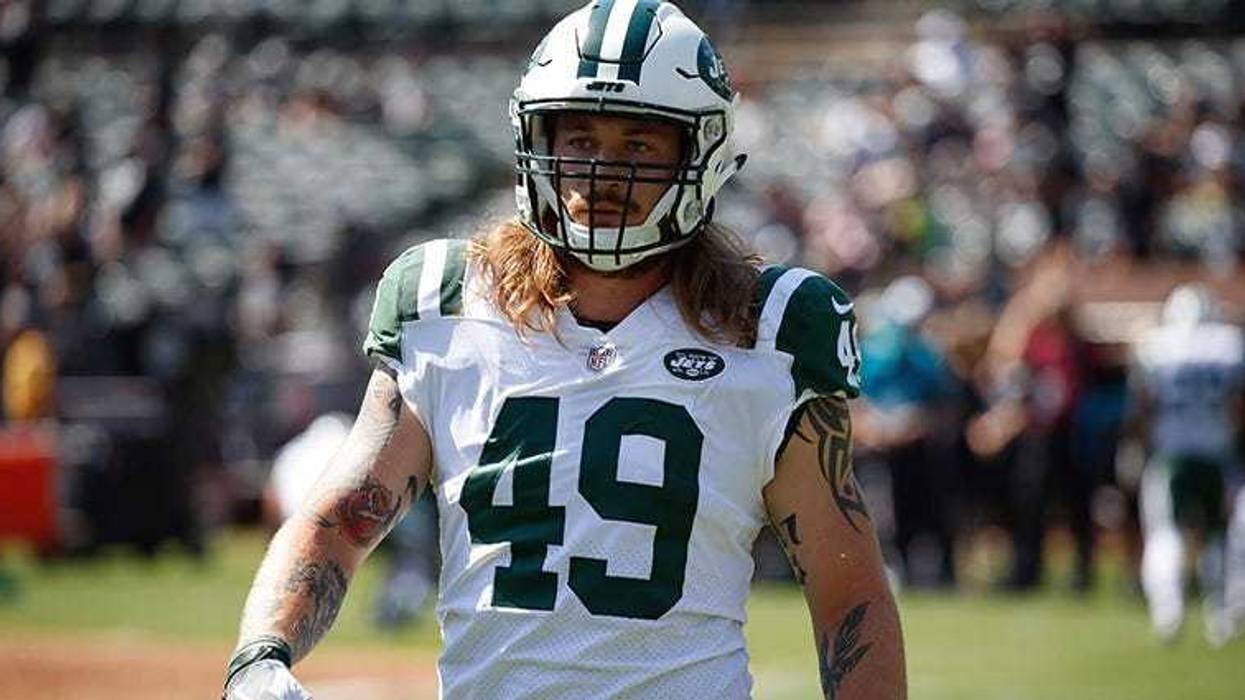 New York Jets linebacker Dylan Donahue before the game against the Oakland Raiders at Oakland Coliseum on Sep 17, 2017. USA TODAY Sports