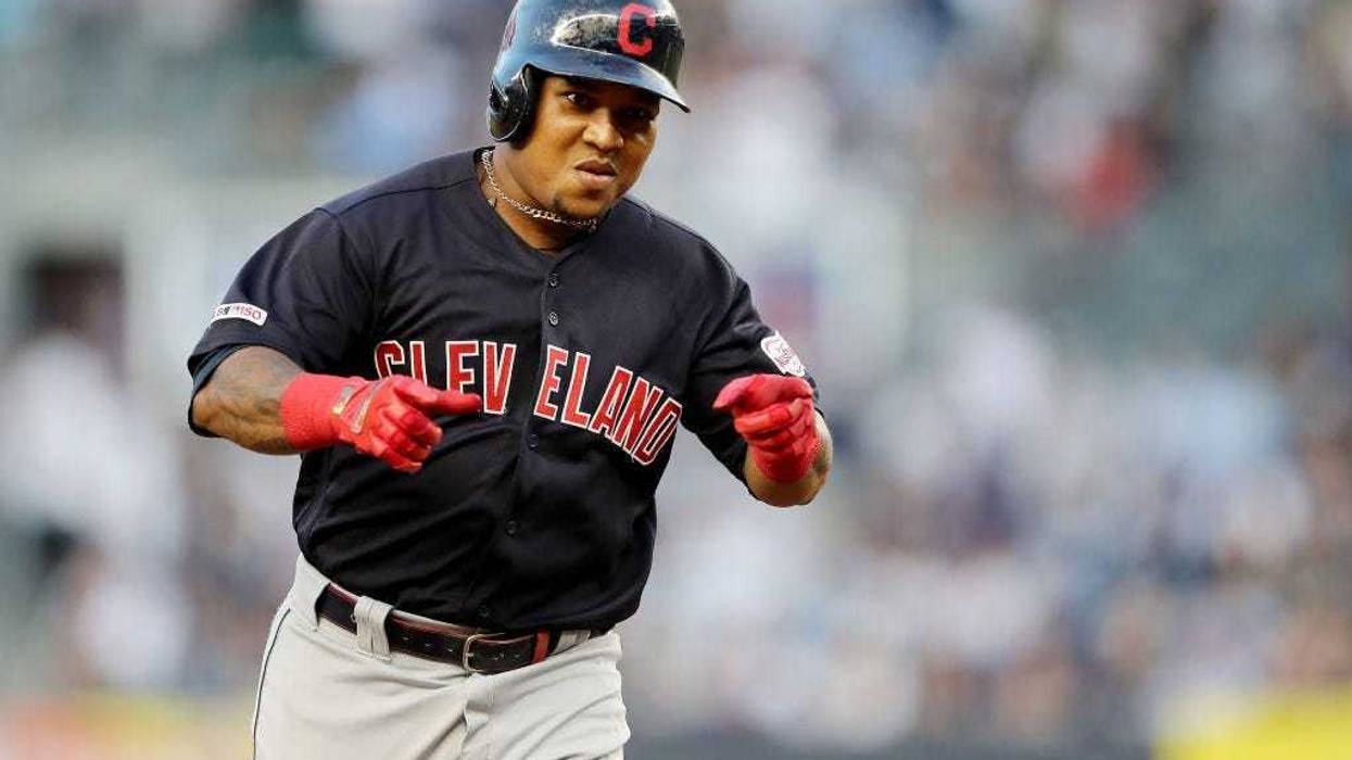 NEW YORK, NEW YORK - AUGUST 15: Jose Ramirez #11 of the Cleveland Indians rounds the bases after he hit a grand slam in the first inning against the New York Yankees at Yankee Stadium on August 15, 2019 in the Bronx borough of New York City. (Photo by Els