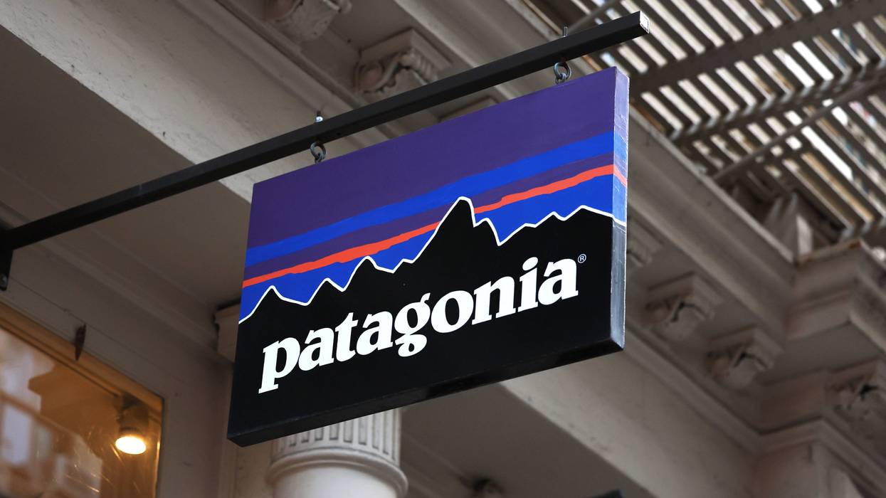 NEW YORK, NEW YORK - SEPTEMBER 14: A Patagonia store signage is seen on Greene Street on September 14, 2022 in New York City. Yvon Chouinard, founder of Patagonia, his spouse and two adult children announced that they will be giving away the ownership of their company which is worth about $3 billion. The company's privately held stock will be now be owned by a climate-focused trust and group of nonprofit organizations, called the Patagonia Purpose Trust and the Holdfast Collective, and all the profits that are not reinvested into the business will be used to fight climate change.