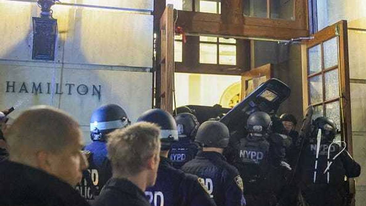 New York Police Department officers detain dozens of pro-Palestinian students at Columbia University after they barricaded themselves at the Hamilton Hall