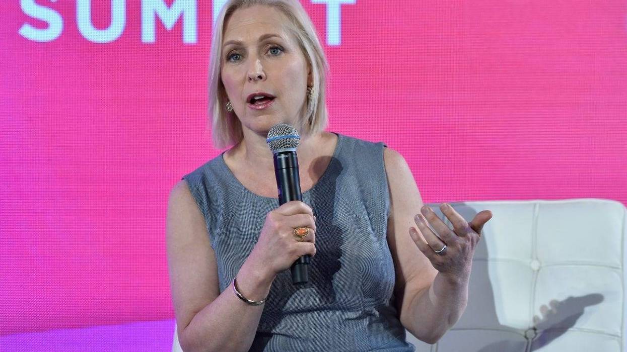 New York State Senator Kirsten Gillibrand speaks at the 14th Annual "#BlogHer18" Creators Summit at Pier 17 in New York, NY, on August 9, 2018.