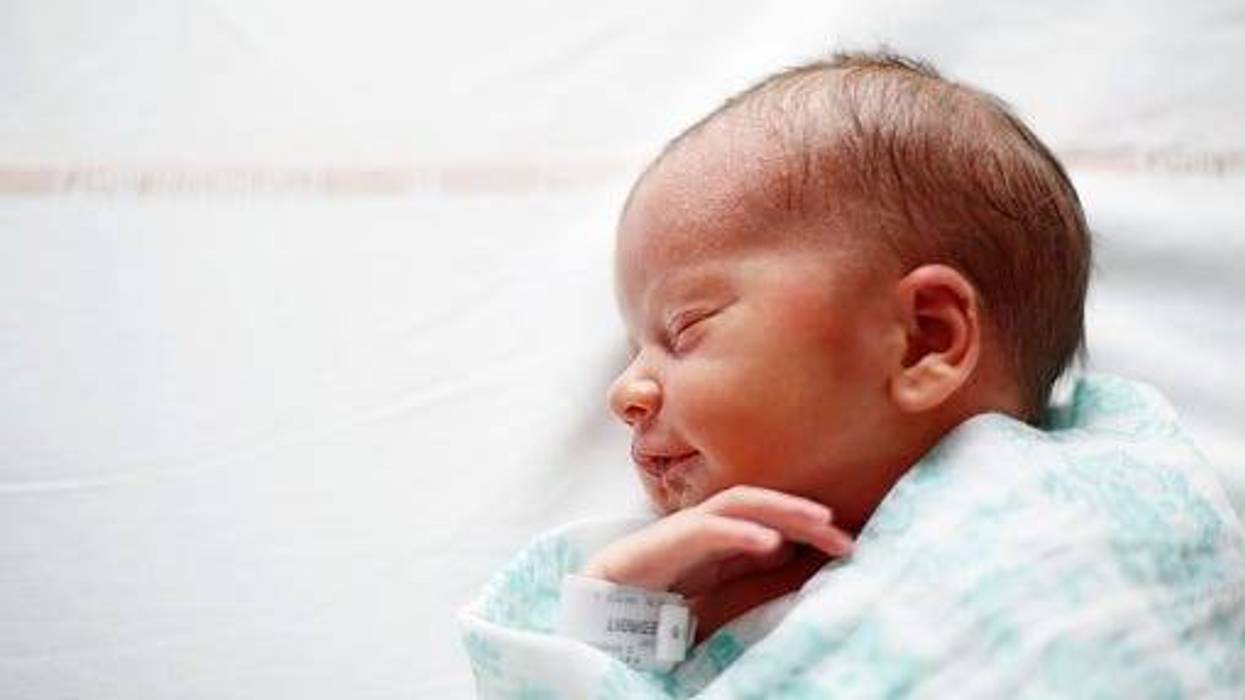 Newborn Baby, Outside, Face Mask, Husband, Wife