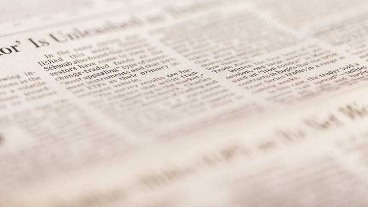 Newspaper file image