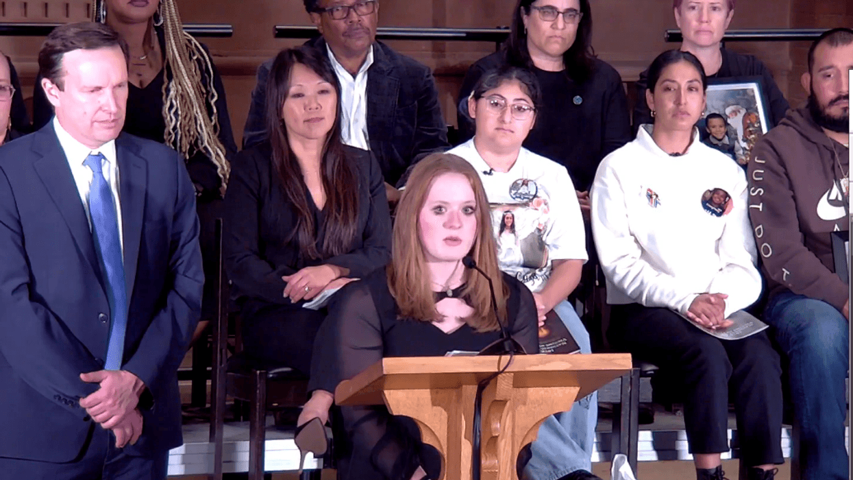 Newtown High School senior Jackie Hegarty introduces President Joe Biden at the National Vigil for All Victims of Gun Violence, sponsored by the Newtown Action Alliance Foundation, Washington, DC, 12/7/22