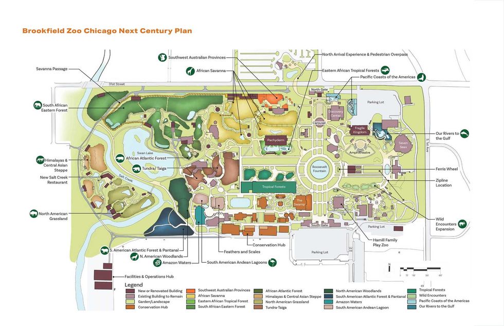 Next Century Zoo map