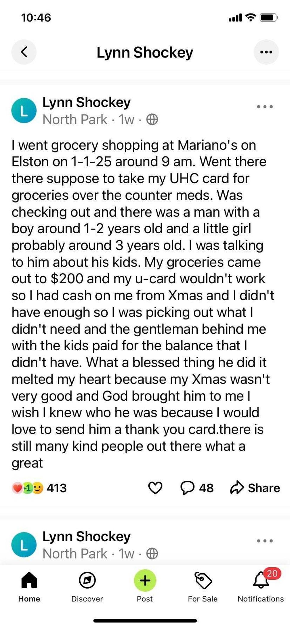 Nextdoor post