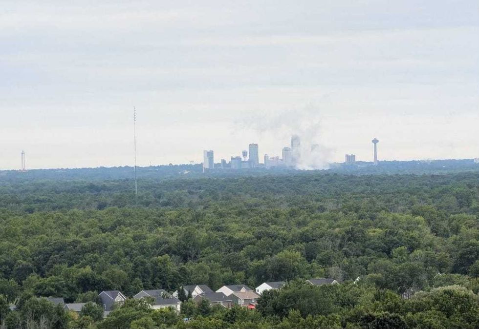 Niagara Falls from the WBEN tower in Grand Island