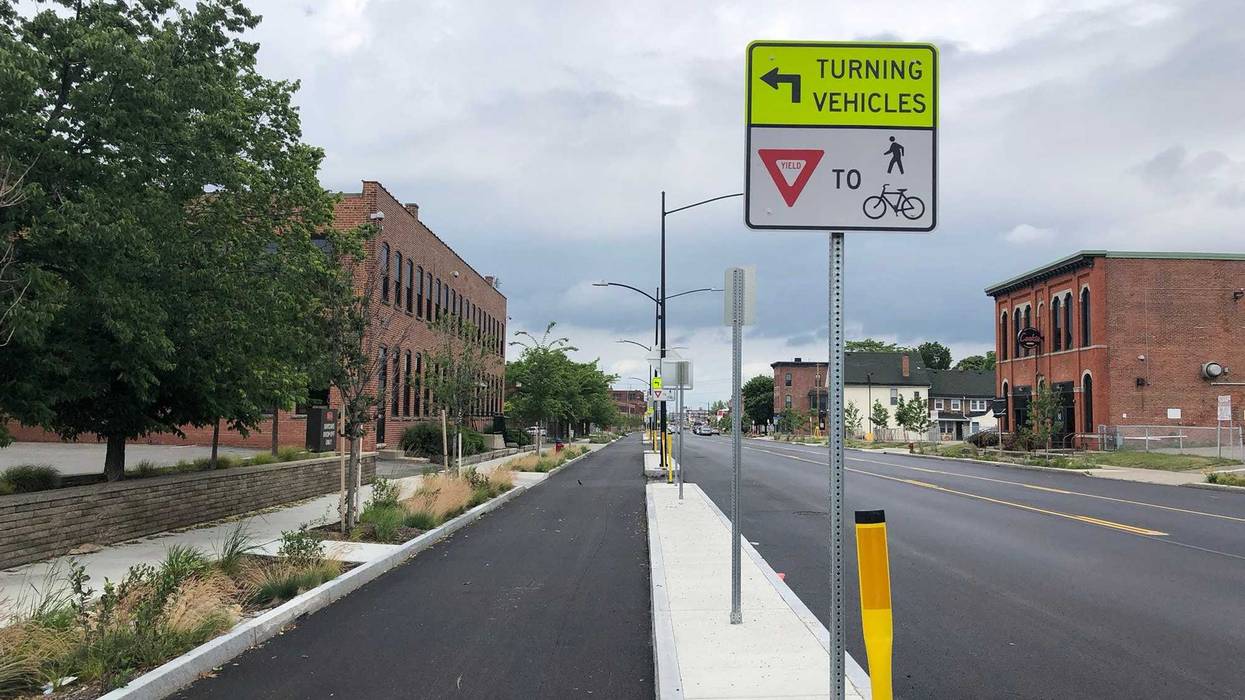 Niagara Street bike lanes. June 21, 2021