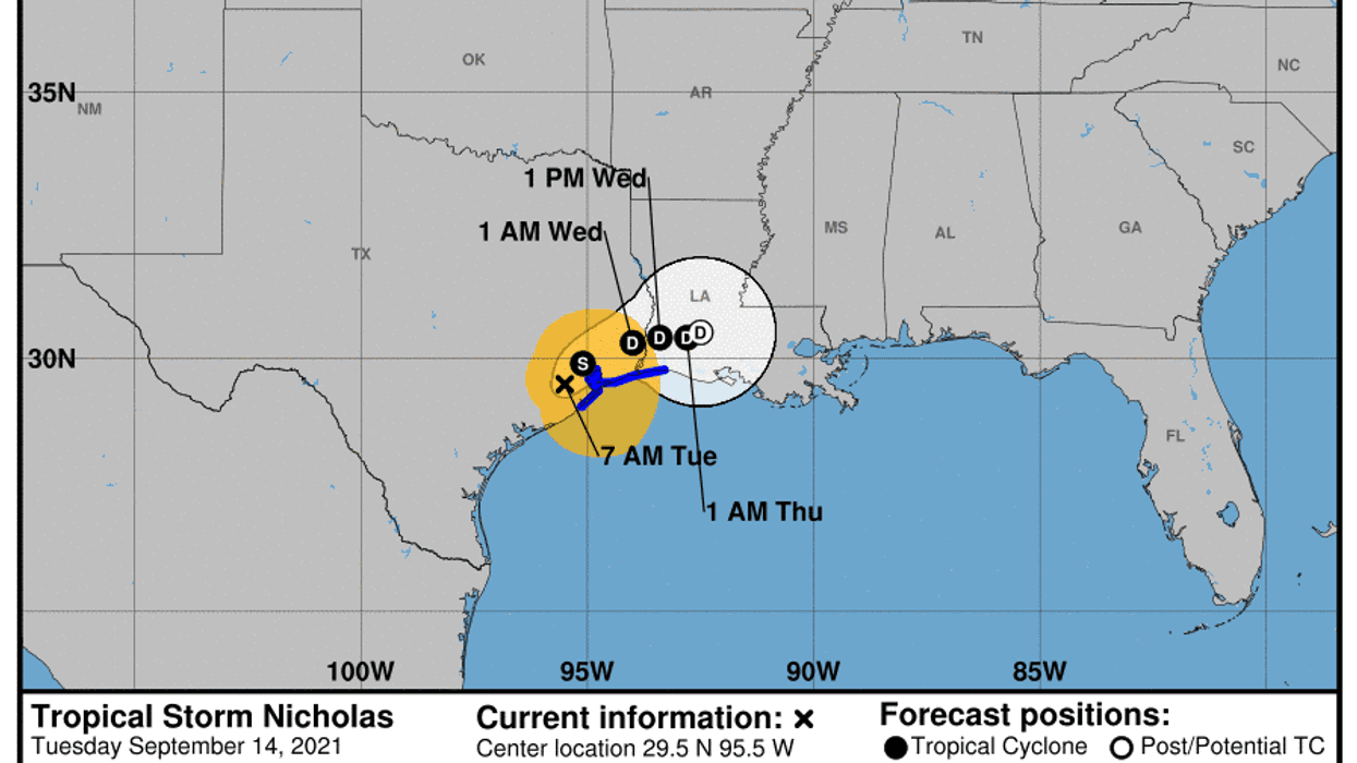 Nicholas makes landfall on upper Texas coast