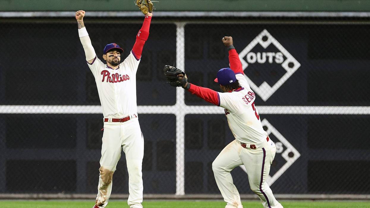 Nick Castellanos and Jean Segura of the Philadelphia Phillies
