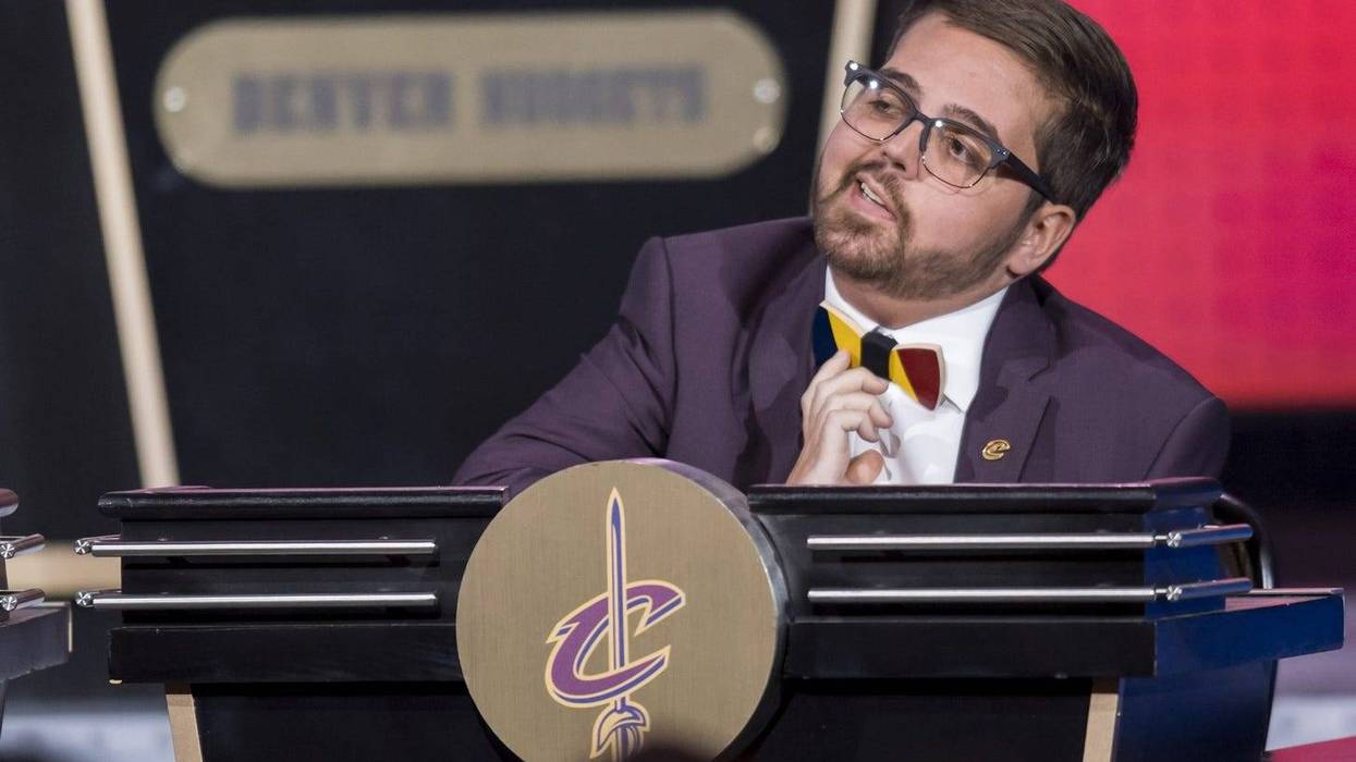 Nick Gilbert at the NBA Draft lottery