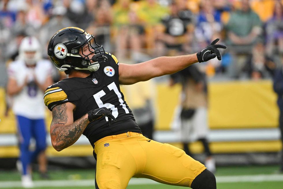 Nick Herbig celebrating sack