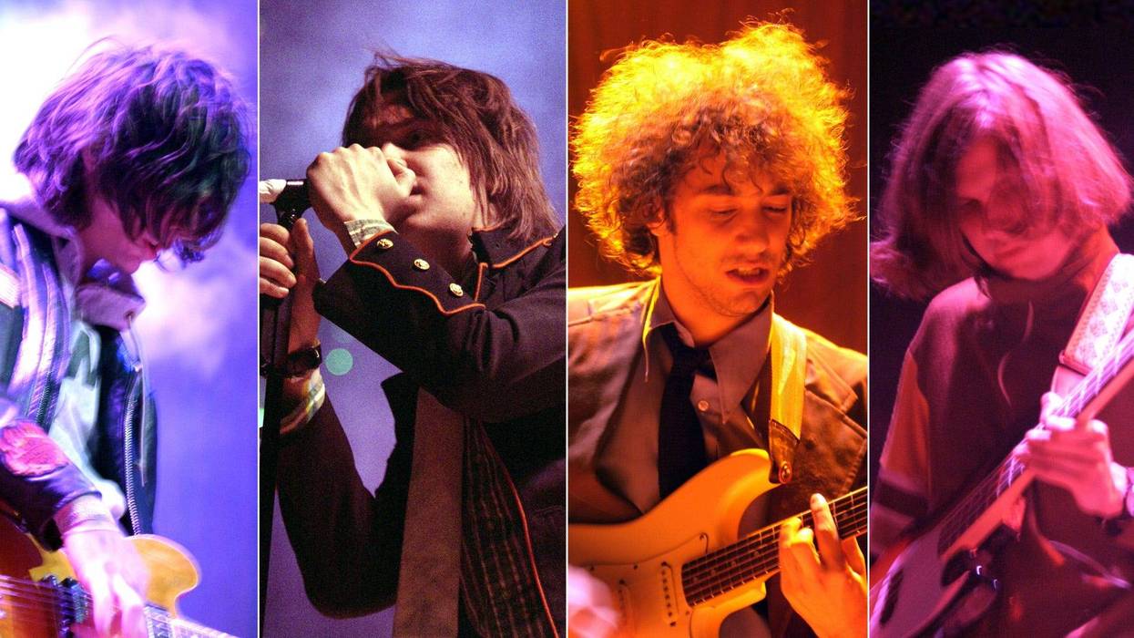 Nick Valensi, Julian Casablancas, Albert Hammond, Jr., and Nikolai Fraiture of The Strokes