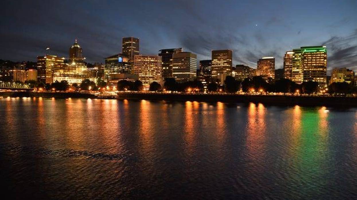 Night view of Portland