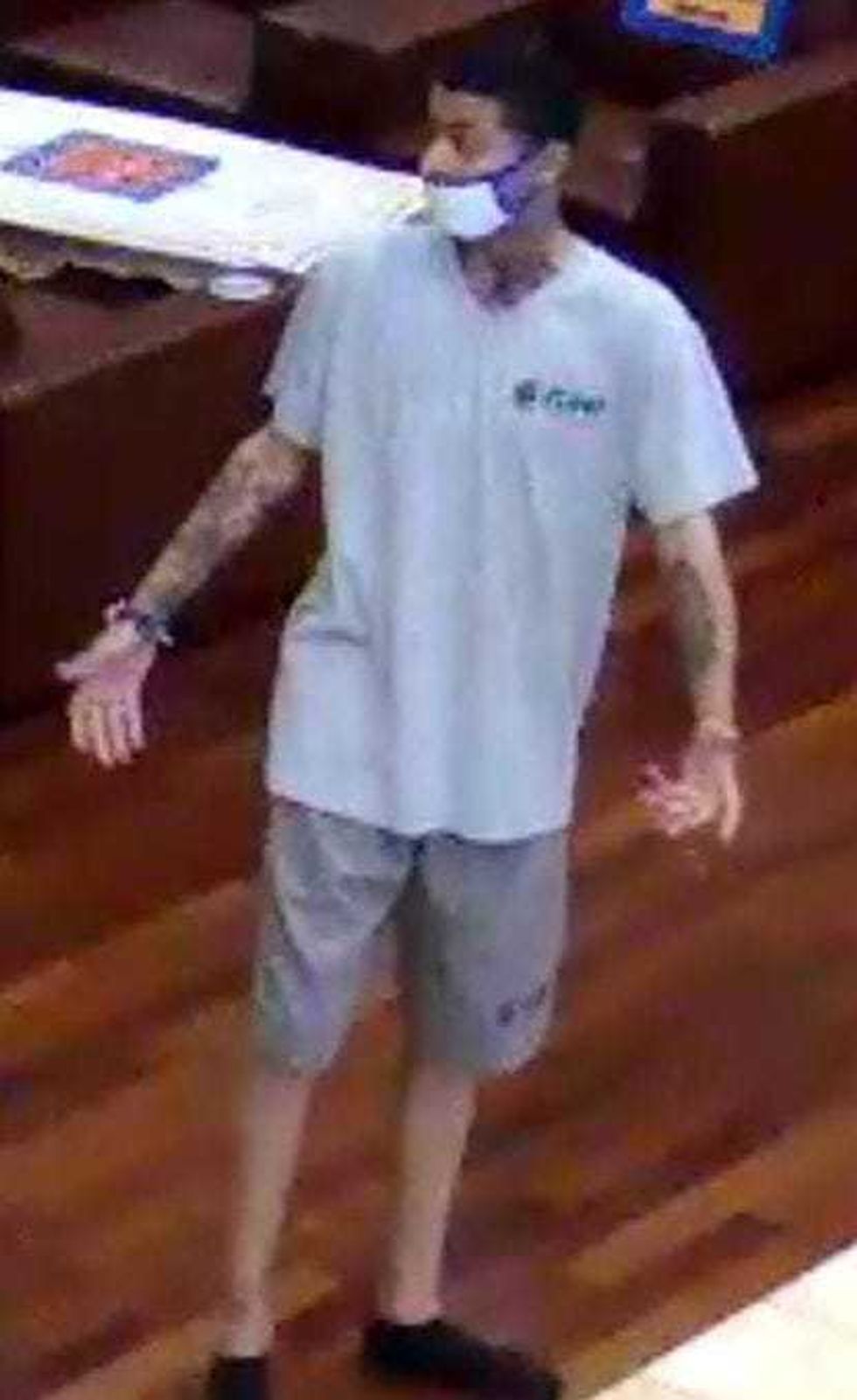 Niles police have released this surveillance image of a man they is a suspect in an alleged battery reported at King Spa, 809 Civic Center Drive in Niles, on March 29.