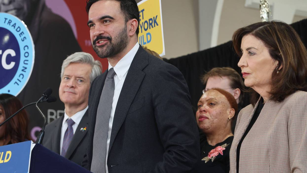 NMayor Zohran Mamdani and Governor Kathy Hochul, right