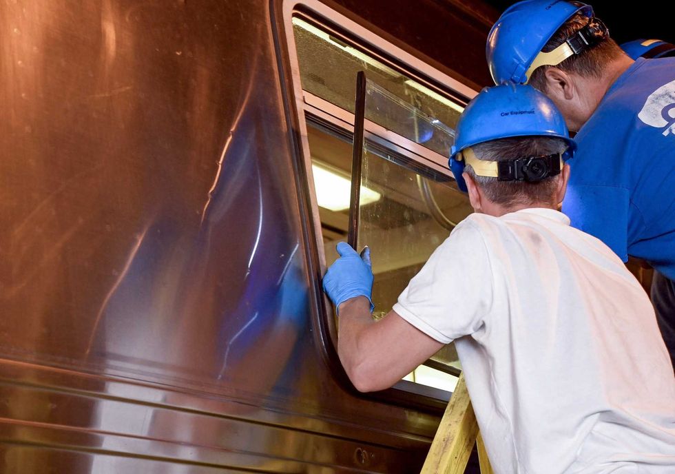 No arrests had been reported as the work on the trains continued