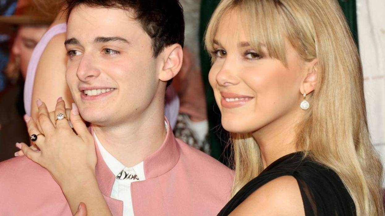 Noah Schnapp and Millie Bobby Brown attend Netflix's "Stranger Things" Season 4 Premiere at Netflix Brooklyn on May 14, 2022 in Brooklyn, New York