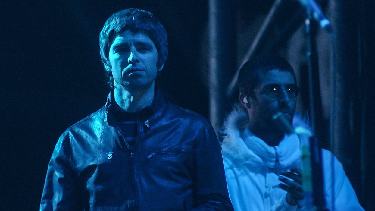 Noel Gallagher and Liam Gallagher of Oasis