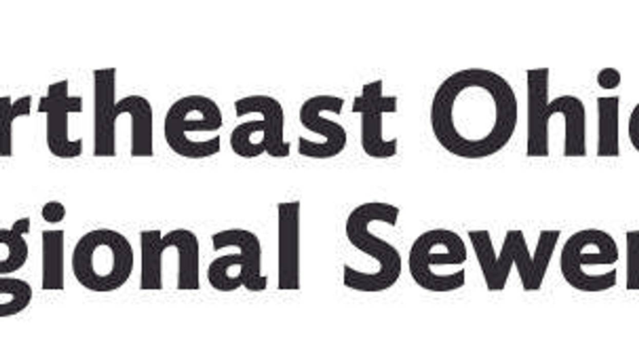 Northeast Ohio Regional Sewer District logo with blue waves and solid bar.